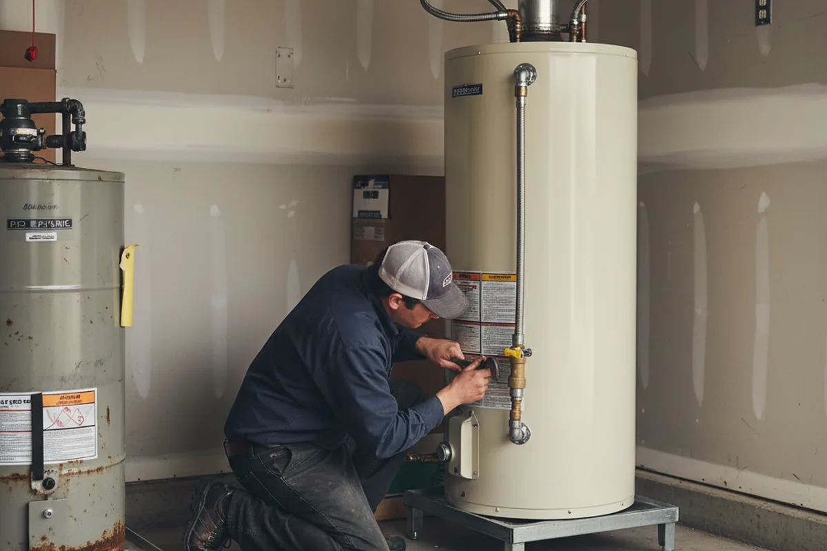 Water heater and shutoff valve replacement in Blackey